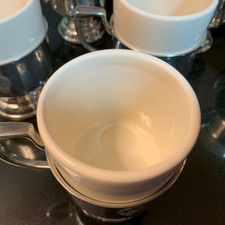 8 Kirk Stieff Pewter Mugs w/ Ceramic Inserts Westinghouse Logo Made in USA 7