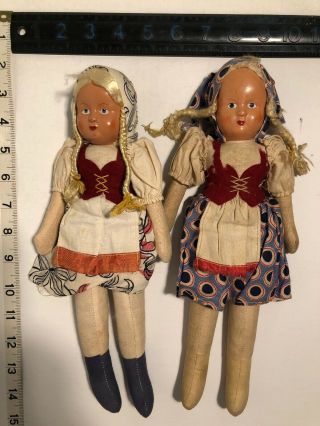Vintage Polish Traditional Dressed Girls