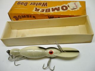 Vintage Texas Fishing Lure,  Bomber Bait Co. ,  Water Dog 1658 Smoke,  Correct Box