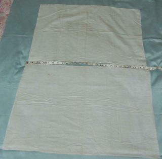 2 Remnants Antique Fine Linen Fabric 19 " Wide Restoration Samplers C1840 - 50