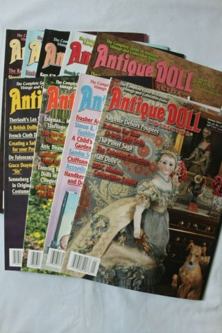 Antique Doll Collector Magazines,  9 Issues,  2014