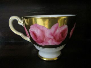 Vintage Royal Chelsea Bone China Teacup & Saucer Rose Cabbage 2