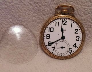 Vintage Elgin 574 Pocket Watch J398022 10k Rolled Gold Plate