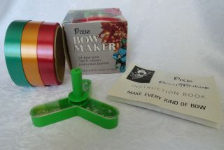 Vintage 1982 Pixie Bow Maker Kit By Pixie Ribbons Instructions Box