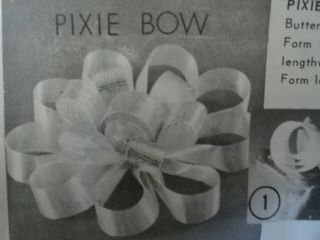Vintage 1982 Pixie BOW MAKER KIT by Pixie ribbons instructions box 5
