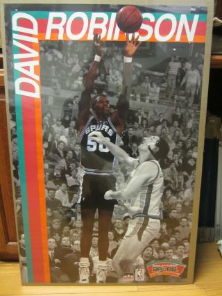 Vintage San Antonio Spurs David Robinson Nba Poster 1991 10720