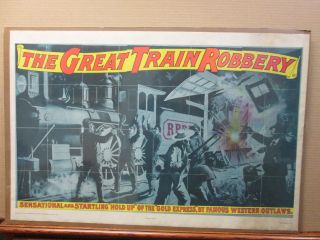 Vintage The Great Train Robbery Reprint Poster 9709
