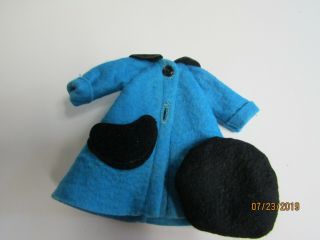 Vintage American Character 8 " Betsy Mccall Doll Clothes,  Blue Coat/hat