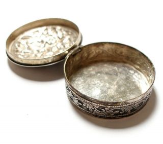 VINTAGE OR ANTIQUE SILVER PILL OR TRINKET BOX 4