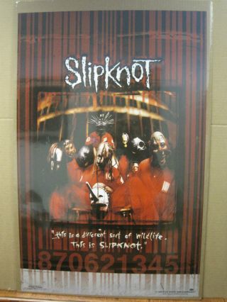 Vint Slipknot Different Sort Of Wildlife Rock And Roll Vintage Poster 1999 3322