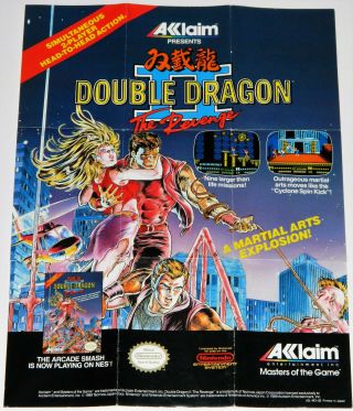 Double Dragon Ii The Revenge Poster Only Nintendo