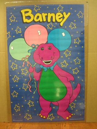 Vintage Barney The Purple Dinosaur Poster 1992 4228