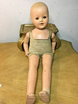Vintage Antique 22 Inch Composition Doll Possible Shirley Type