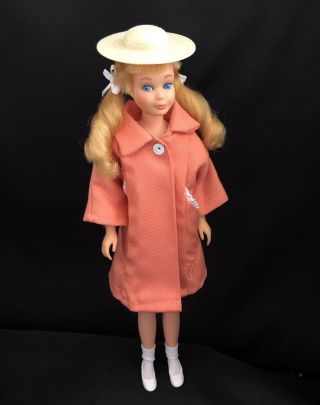 Vintage Barbie Skipper Clone Clothing Coral Coat & Hat