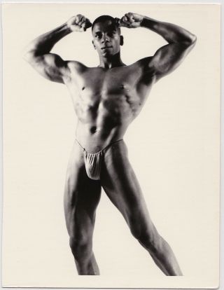 Kris Studio Male Semi - Nude,  Muscular Joe Harris Flex,  Vintage Photo Gay