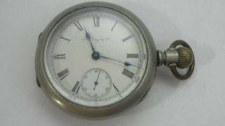 Antique Elgin Pocket Watch Lever Set & Wound 7j 9312355 Does Not Run