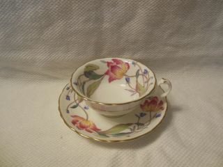 Vintage Cauldon Bone China England Tea Cup & Saucer Floral Pattern