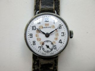Arrow Swiss Enamel Dial Antique Watch For Repair