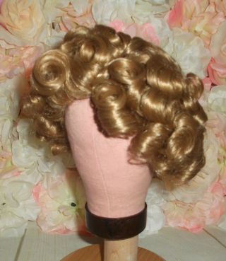 Vintage Shirley Temple Doll Wig Honey Blonde Sz 13 Old Stock In Package