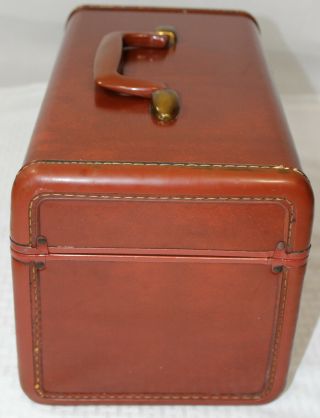 Samsonite Vintage Luggage Carmel Brown Overnight Train Case Makeup Retro 1950s 4