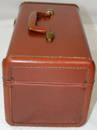 Samsonite Vintage Luggage Carmel Brown Overnight Train Case Makeup Retro 1950s 5