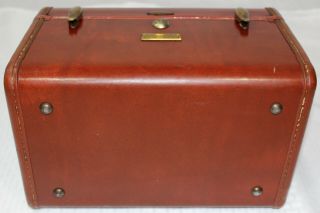 Samsonite Vintage Luggage Carmel Brown Overnight Train Case Makeup Retro 1950s 6