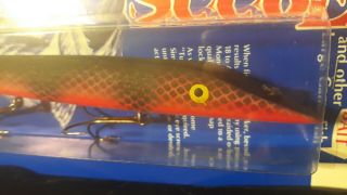 The Seeker Don Lapp Game Fishing Lure Muskie Pike Crank Bait 8 Inch Red & Black