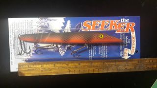 THE SEEKER Don Lapp Game Fishing Lure Muskie Pike Crank Bait 8 inch Red & Black 2