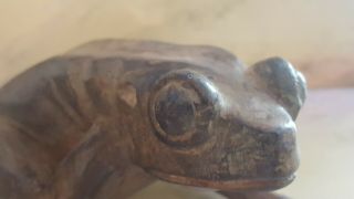 French Solid Bronze Sculpture Of A Frog Signed P Chenet 3