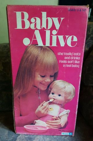 Vintage 1973 Baby Alive Doll Box Only,  Kenner,  Replacement,  Great Shape