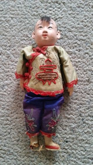 Vintage Chinese Composition Doll 1940 