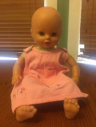 Vintage Lotus 1993 Baby Doll - Eyes Open And Close - Pink Handmade Dress
