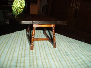 Vintage SOLID WOOD FOLDING DINING ROOM TABLE Dollhouse Furniture 2.  5 