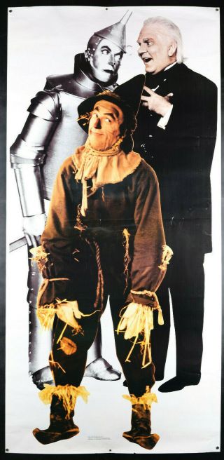 1994 The Wizard Of Oz Scarecrow Tin Man Oz Turner Ent.  Jumbo Movie Poster