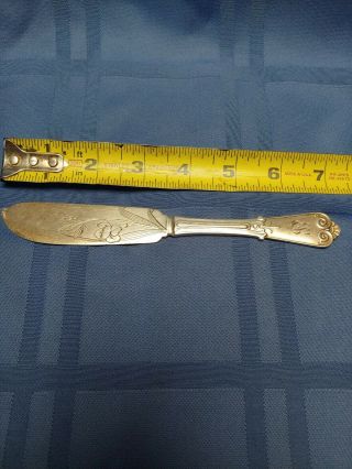 1869 Tiffany And Co Sterling Silver Butter Knife,  Tiffany Pattern,  Mono. ,  7 1/8 "