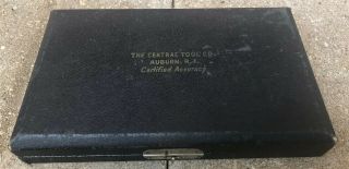Antique “the Central Tool Co” Auburn Ri Depth Micrometer Set W/box Vintage