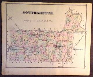 Township Map Of Southampton Pa.  From Scotts Atlas Of Bucks County,  1876