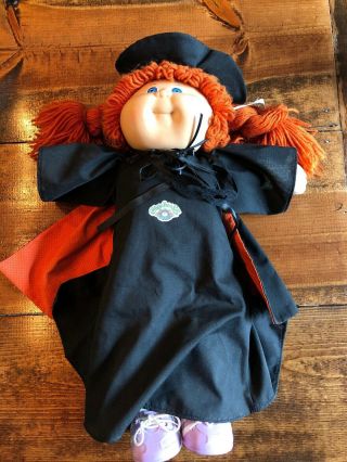 Vintage 1985 Cabbage Patch Kid Doll Red Hair Costume