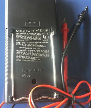 Radio Shack Micronta 22 - 185a Digital LCD 23 Range Multimeter With Leads 2