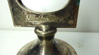 Silver Plate " London Stores " Place Name Card Holder Price Menu Stand Phoenix