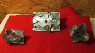 3 Antique Tin Christmas Cookie Cutters