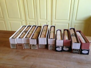 10 Antique Player Piano Music Rolls & Boxes Royal Music Aeolian