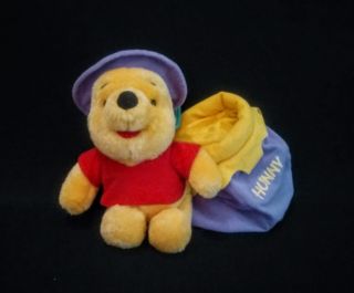 Disney Mattel 1997 Winnie The Pooh Plush W/attached Honey Pot Pouch Vintage 8 "