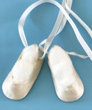 Vintage Ballet Bride Doll Shoes Madame Alexander Nina Effanbee Arranbee Slippers