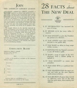 28 Facts About The Deal One Sheet Advertising Brochure Franklin D Roosevelt