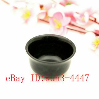 Natural Dark Green Jade Chinese Style Cup Hand - Carved Crafts A02