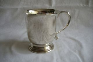 Small Silver Tankard / Cup Engraved Enw 5 - 8 - 64.