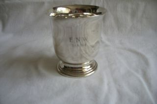 Small Silver Tankard / Cup Engraved ENW 5 - 8 - 64. 2