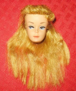 Vintage No Body Straight Leg Ash Blonde Ponytail Barbie Head Some Tlc