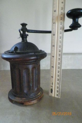 Classic Round Antique Coffee Grinder Mill Old Patina